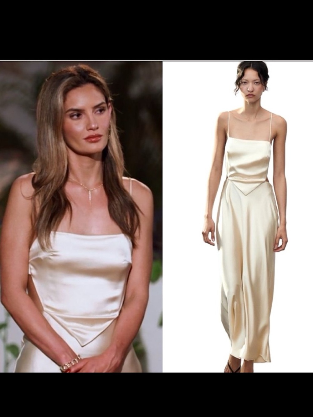 Zara NWT satin wrap dress vanilla 2896/331